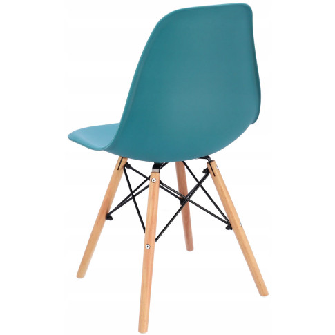 krzesło minimalistyczne do stołu morski niebieski Huso 3X