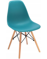 Skandynawskie krzesło kuchenne morski niebieski - Huso 3X w sklepie Edinos.pl