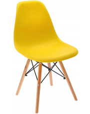 Żółte krzesło kuchenne w stylu minimalistycznym - Huso 3X w sklepie Edinos.pl