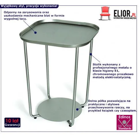 Fotografia Stolik kawowy Serena - srebrny z kategorii Stoliki kawowe