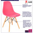 Infografika różowego krzesła kuchennego w stylu skandynawskim Huso 3X