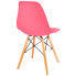 minimalistyczne różowe krzesło do stołu Huso 3X