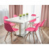różowe krzesło skandynawskie do jadalni Huso 3X wizualizacja