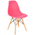 Różowe krzesło kuchenne w stylu skandynawskim - Huso 3X