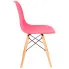 różowe skandynawskie krzesło do jadalni Huso 3X