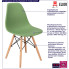 Infografika jasno zielonego krzesła kuchennego w stylu skandynawskim Huso 3X