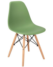 Zielone skandynawskie krzesło do stołu - Huso 3X