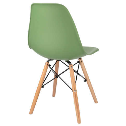 zielone krzesło kuchenne w stylu skandynawskim Huso 3X