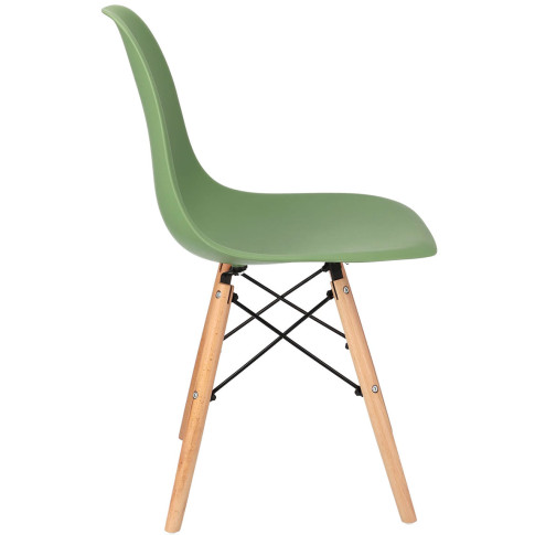 zielone krzesło skandynawskie do salonu Huso 3X