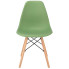 zielone minimalistyczne krzesło do jadalni skandynawskiej Huso 3X
