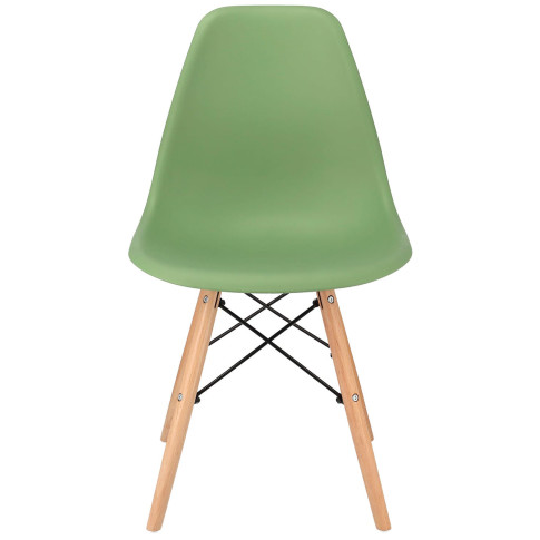 zielone minimalistyczne krzesło do jadalni skandynawskiej Huso 3X