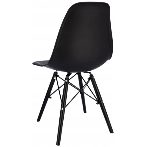 czarne krzesło skandynawskie Huso 4X