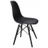 czarne minimalistyczne krzesło do stołu Huso 4X