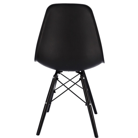 czarne skandynawskie krzesło kuchenne Huso 4X