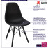 Infografika czarnego skandynawskiego krzesła kuchennego Huso 4x