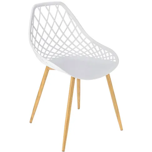 białe krzesło ażurowe nowoczesne Kifo 3X