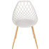 białe krzesło ogrodowe z ażurowym oparciem Kifo 3X