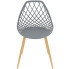ażurowe krzesło kuchenne nowoczesne szare Kifo 3X