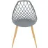 ażurowe krzesło kuchenne nowoczesne szare Kifo 3X