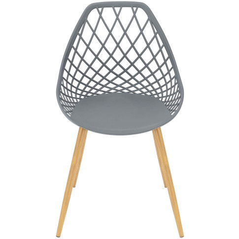 ażurowe krzesło kuchenne nowoczesne szare Kifo 3X