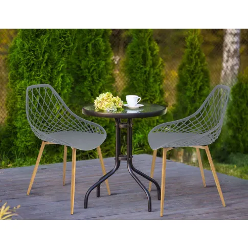 przykładowe wykorzystanie ażurowego krzesła Kifo 3ż w kolorze szarym