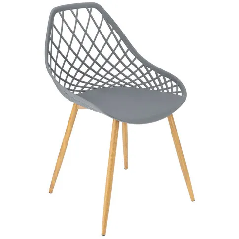 szare ażurowe krzesło ogrodowe Kifo 3X
