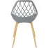 szare ażurowe krzesło kuchenne metalowe Kifo 3X