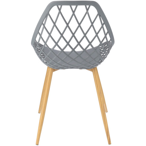 szare ażurowe krzesło kuchenne metalowe Kifo 3X
