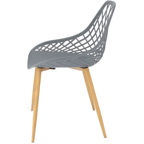 szare krzesło ażurowe na taras Kifo 3X