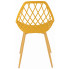 ażurowe krzesło kuchenne metalowe Kifo 3X musztardowy