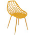 musztardowe ażurowe krzesło ogrodowe Kifo 3X