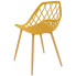 musztardowe krzesło z ażurowym oparciem do jadalni nowoczesnej Kifo 3X