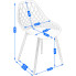 wymiary ażurowego krzesła nowoczesnego Kifo 3X