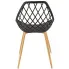 czarne ażurowe krzesło kuchenne do stołu Kifo 3X