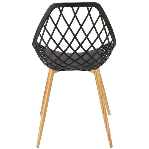 czarne ażurowe krzesło kuchenne do stołu Kifo 3X