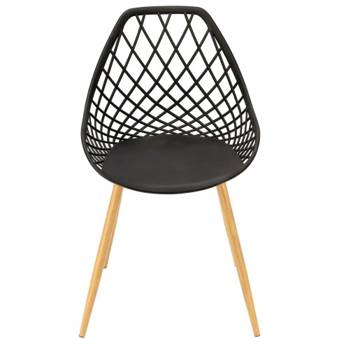 czarne ażurowe krzesło tarasowe Kifo 3X