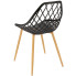 czarne krzesło ażurowe balkonowe Kifo 3X