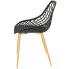 czarne krzesło z ażurowym oparciem kifo 3x