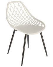 Białe krzesło ażurowe na nowoczesny taras - Kifo 4X w sklepie Edinos.pl