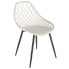 Białe krzesło ażurowe na nowoczesny taras - Kifo 4X