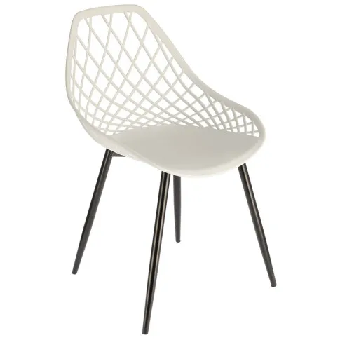 białe ażurowe krzesło kuchenne Kifo 4x