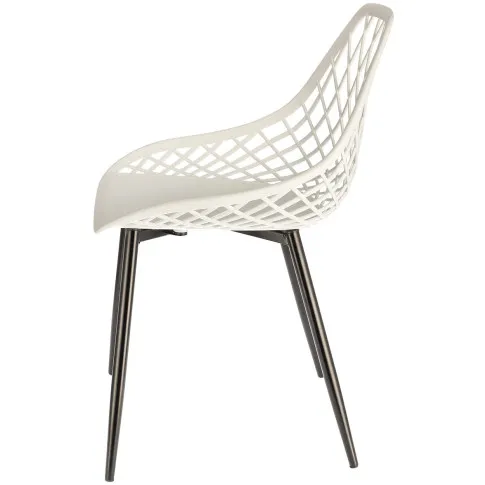 biale krzeslo azurowe na czarnych nogach kifo 4x