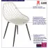 Infografika białego krzesla z ażurowym oparciem kifo 4x
