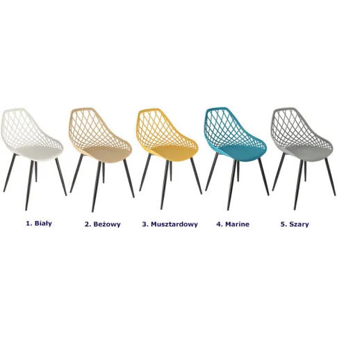 kolory krzesla azurowego metalowego kifo 4x