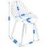 wymiary azurowego krzesla nowoczesnego kifo 4x