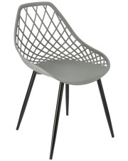 Szare krzesło ażurowe w stylu nowoczesnym - Kifo 4X w sklepie Edinos.pl