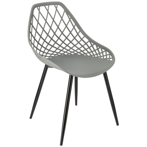 szare ażurowe krzesło do minimalistycznego salonu Kifo 4X