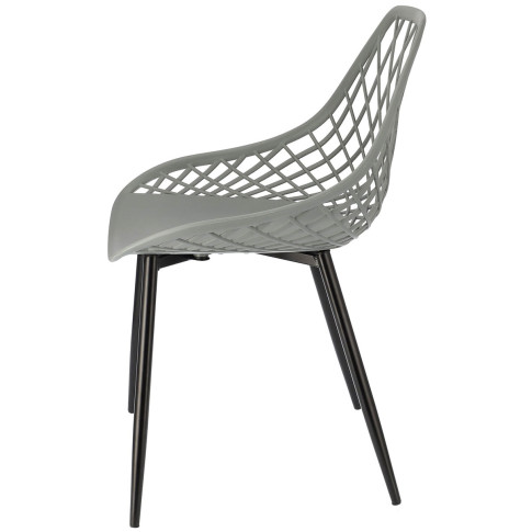 szare krzesło ażurowe Kifo 4X