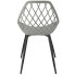 szare krzesło ażurowe metalowe do jadalni minimalistycznej Kifo 4X