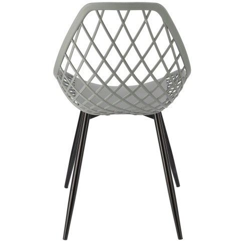 szare krzesło ażurowe metalowe do jadalni minimalistycznej Kifo 4X